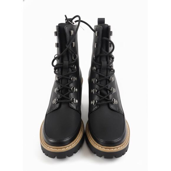 A New Day Women's Tessa Vegan Leather Military Boots with Laces, Black, Size 8 - Picture 5 of 5